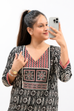Handblock Long Kurti - Image 3