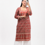 Ajrak Long Kurti
