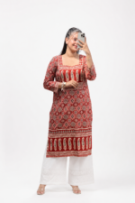 Ajrak Long Kurti