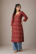 Ajrak Long Kurti - Image 3