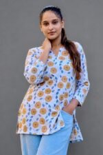 Handblock Short Kurti