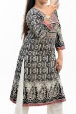 Handblock Long Kurti - Image 5