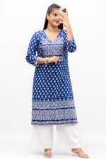 Ajrak Long Kurti