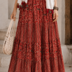Ajrak Layered Skirt