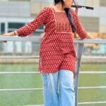 Ajrak Straight Kurti