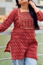 Ajrak Straight Kurti - Image 3