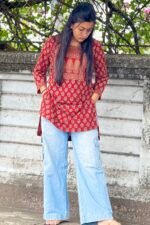 Ajrak Straight Kurti - Image 2