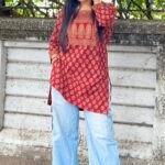 Ajrak Straight Kurti