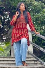 Ajrak Straight Kurti - Image 4