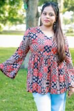 Ajrak Peplum Kurti - Image 3