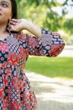 Ajrak Peplum Kurti
