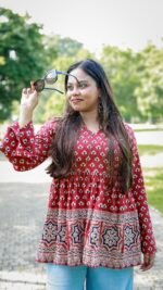 Ajrak Peplum Kurti - Image 8