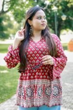 Ajrak Peplum Kurti - Image 7