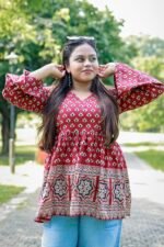 Ajrak Peplum Kurti - Image 6