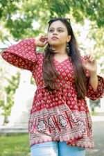 Ajrak Peplum Kurti - Image 5
