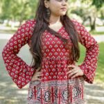 Ajrak Peplum Kurti