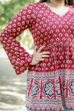 Ajrak Peplum Kurti - Image 3