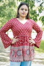 Ajrak Peplum Kurti - Image 2