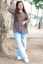 Handblock Peplum Kurti - Image 8