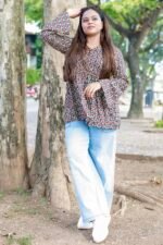 Handblock Peplum Kurti - Image 4
