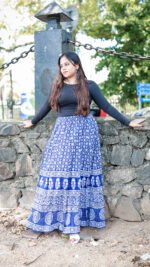 Indigo Layered Skirt - Image 7