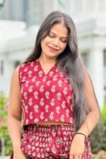 Ajrak Sleeveless Crop Top - Image 2
