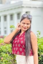 Ajrak Sleeveless Crop Top - Image 3