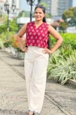 Ajrak Sleeveless Crop Top - Image 4