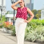 Ajrak Sleeveless Crop Top
