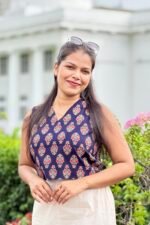 Ajrak Sleeveless Crop Top