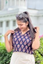 Ajrak Sleeveless Crop Top - Image 3