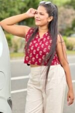 Ajrak Sleeveless Crop Top - Image 2