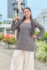 Ajrak Short Kurti - Image 2